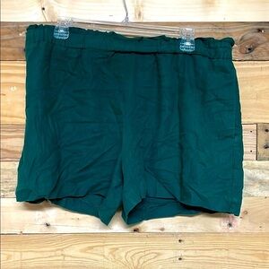 Banana Republic size Large High Waist Green 4”Inseam Bag Shorts with Pockets